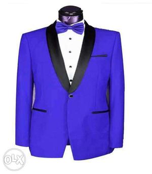 Royal blue men's suit designer suit medium size