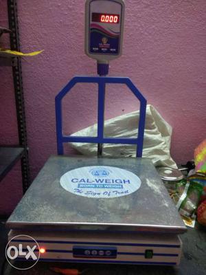Silver And Blue Digital Weighing Scale,50 kg,contact