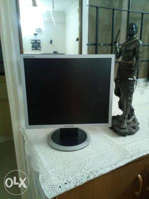 Silver Samsung Flat Screen Computer Monitor