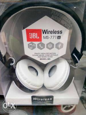 White And Black JBL Wireless Headphones In Box