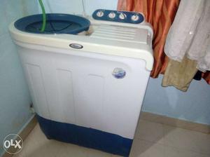White And Blue All-in-one Portable Clothes Washer And Dryer