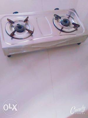 White Two Burner Gas Stove