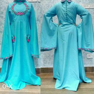 Women's Blue Asian Traditional Dress Collage