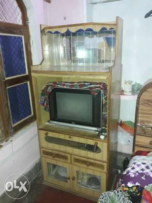 Wooden case 1 year old with tv