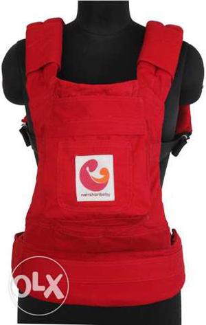 Baby carrier, red colour. In very good