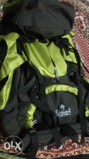 Black And Green Camping Backpack