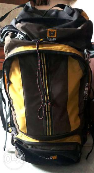 Black And Yellow Camping Backpack