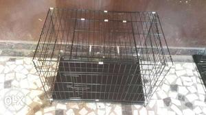 Dog cage 3 feet with Tray Black Colour