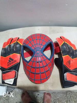 I am selling my spider man mask and adidas glove