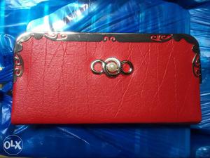 4 peace just rs 300 Red And Gray Long Wallet