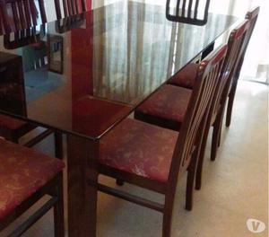 6 seater teakwood dining table Bangalore