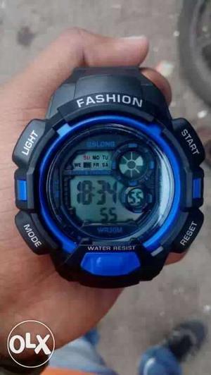 Black And Blue Fashion Digital Watch