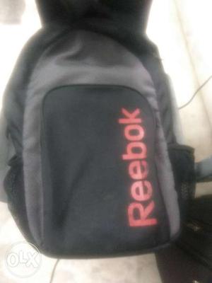 Black And Grey Reebok Backpack