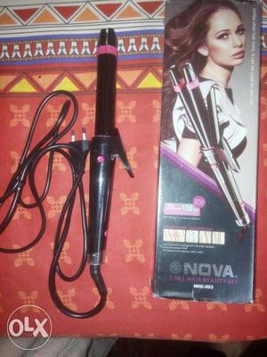 Black And Pink Nova Hair Curler With Box