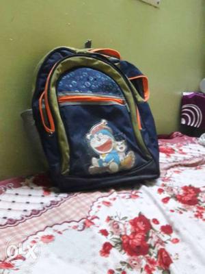 Blue And Green Doraemon Backpack