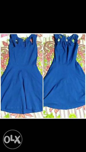 Blue Sleeveless Mini Dress Collage