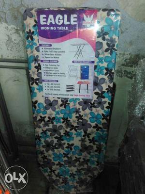 Blue,white And Black Floral Ironing Table