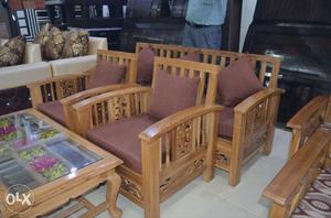 Brand New teak wood sofa 5 seater