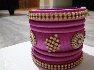 Brand new Pink thread Bangle set
