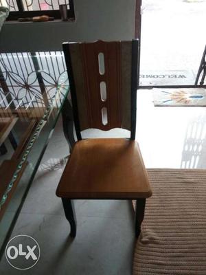 Brown And Black Wooden Dining Chair