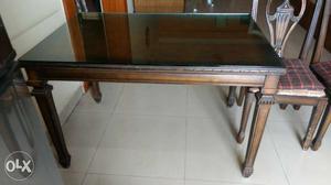 Brown Wooden Base Table