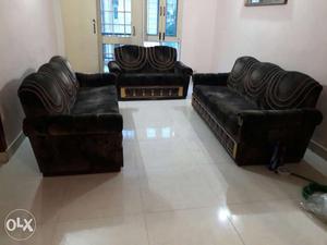 Cherry color 8 seater (3 + 3 + 2) sofa set in