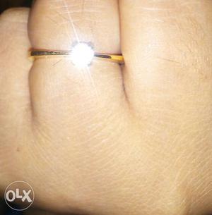 Diamond gold ring, certified diamond 0.30 carat