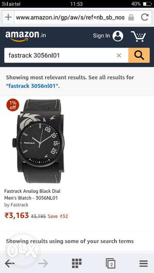 Fastrack watch only 2 moths old
