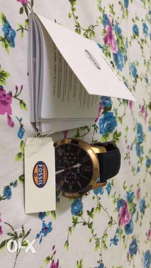 Fossil Watch with bill and warranty card