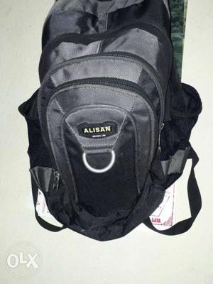 Gray And Black Alisan Backpack