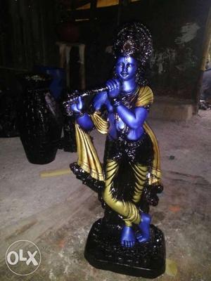 Lord Krishna Figurine With Base