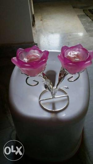 New decor item with artifical pink colour rose