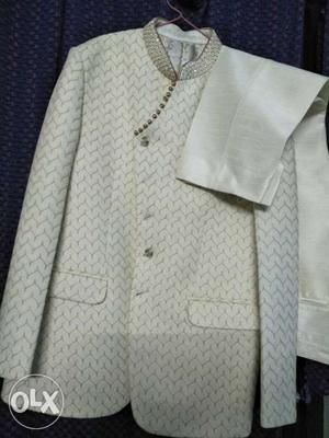 Off-white Groom Jodhpuri Fit Suit