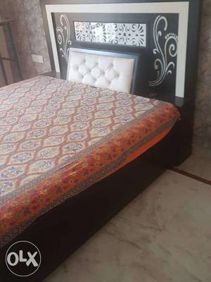 Orange And White Floral Bed Cover