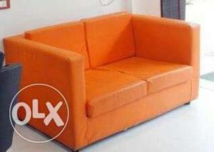 Orange leather sofa  hair wash for salon