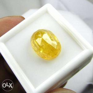 Oval Cut Yellow Gemstone