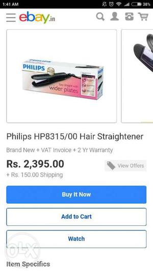Philips Hair Iron Mint condition
