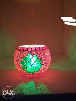 Pink And Green LED Table Lamp