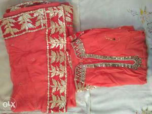 Red Floral Sari
