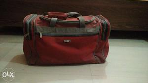 Red travelling bag