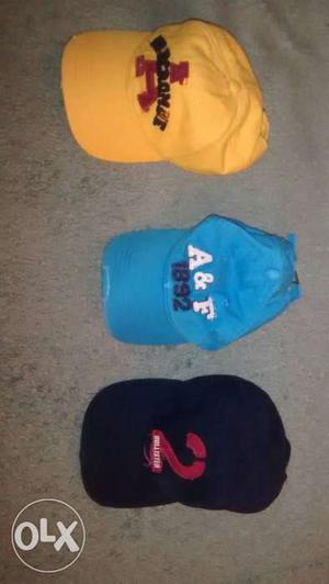 Set of three caps A&F A&F and Hollister caps for