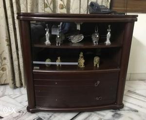 TV Table and Showcase (Good Condition) Rose Wood