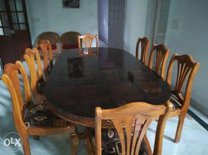 Teak wd Dining table+8chairs+3pc sofa(Eetti)