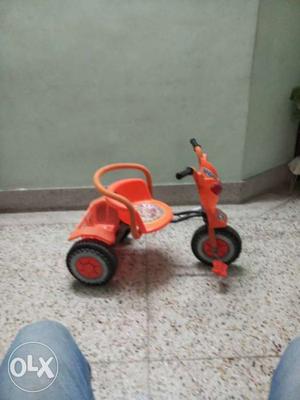 Toddler's Orange Pedal Trike