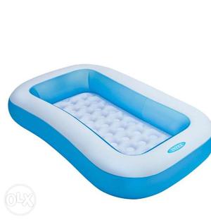 White And Blue Inflatable Pool