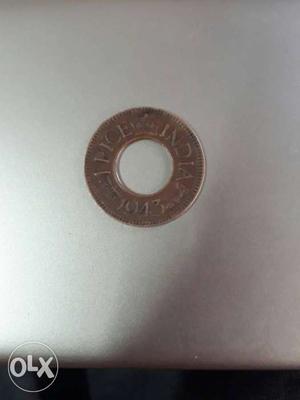 1 pice  india copper old british coin