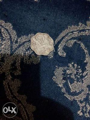 2 paisa silver coin of 