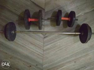 20 kg dumble and straight rod 4 fit