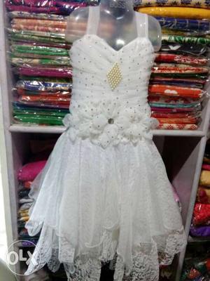 3 year girl white frock