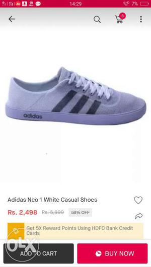 Adidas neo1 white completely unused size issue.price